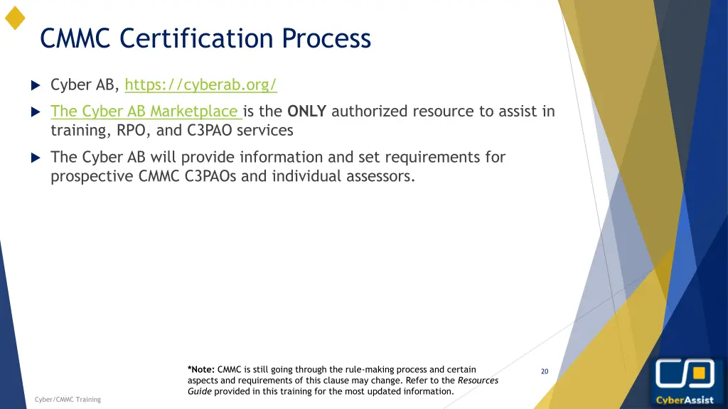 cmmc certification process