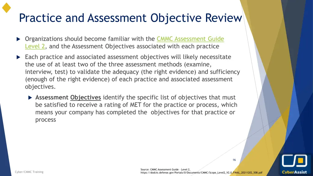 practice and assessment objective review