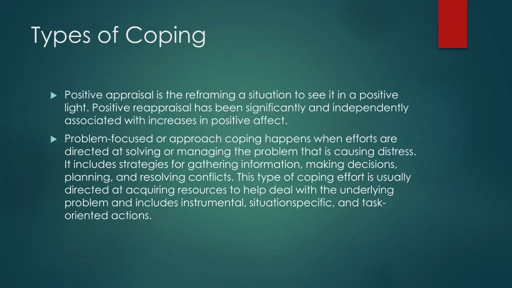 types of coping