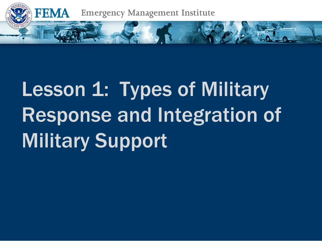 lesson 1 types of military response