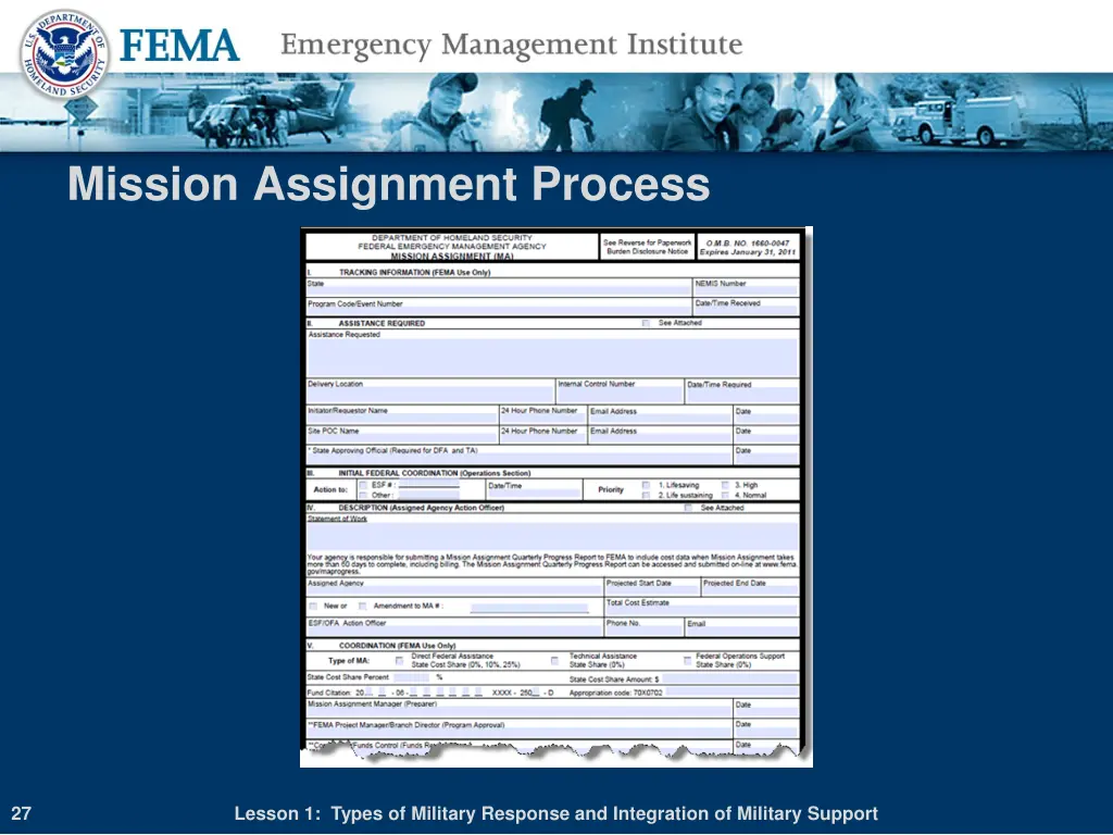 mission assignment process