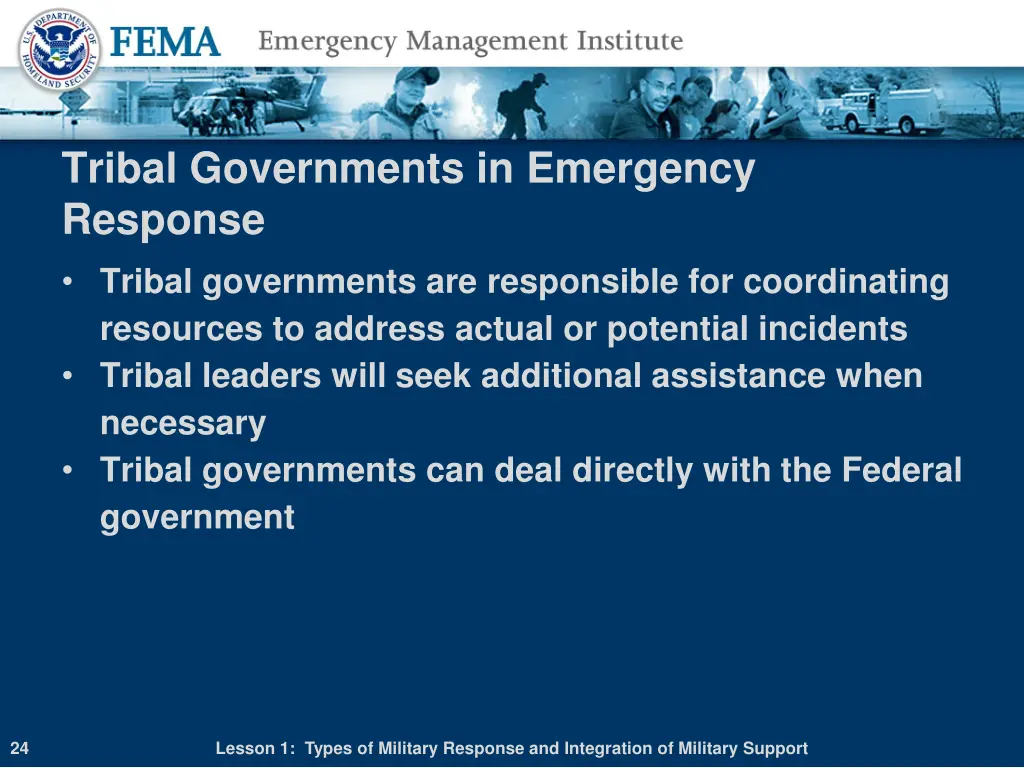 tribal governments in emergency response tribal