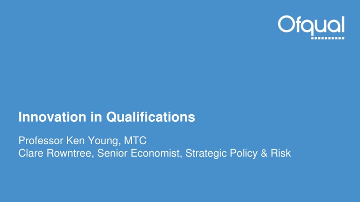 innovation in qualifications