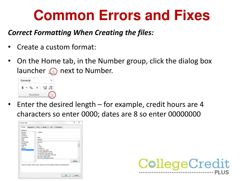 common errors and fixes 1