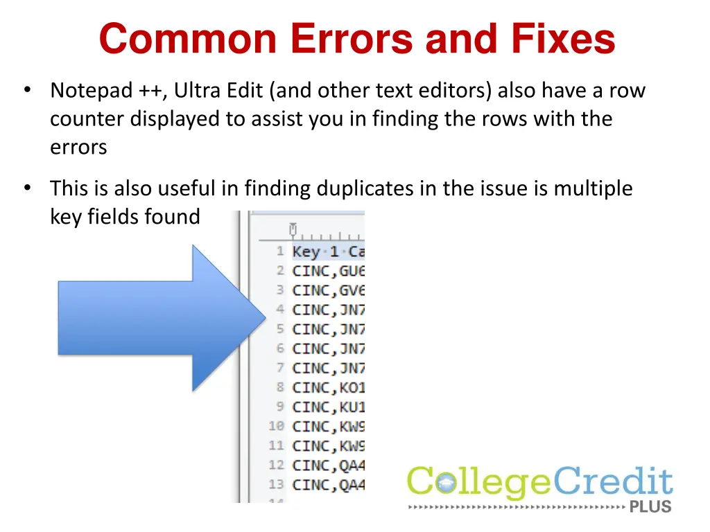 common errors and fixes 3