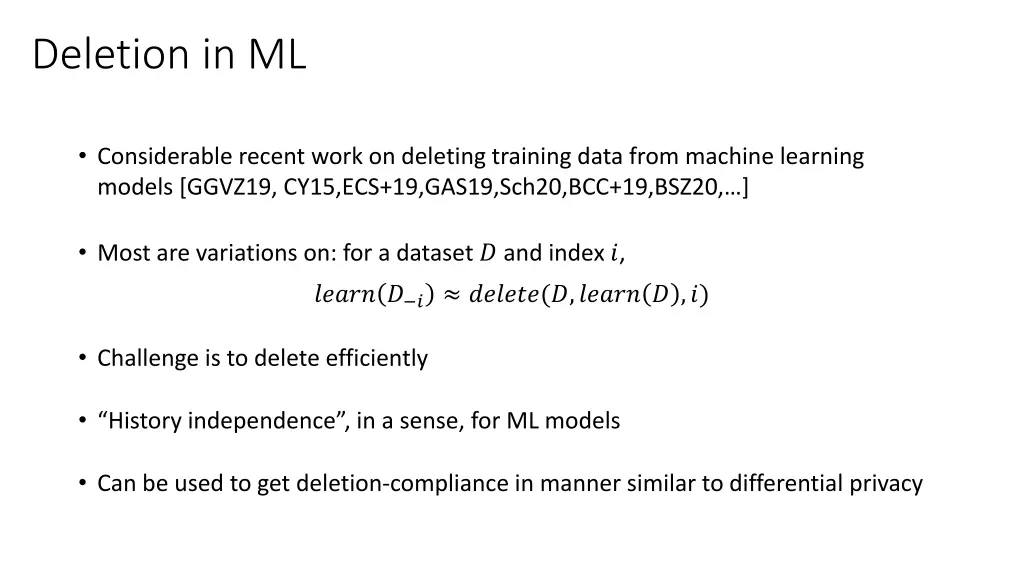 deletion in ml