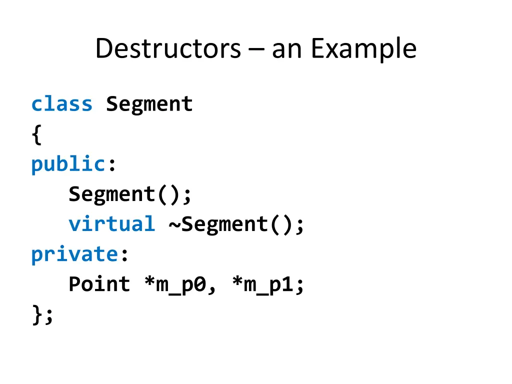 destructors an example