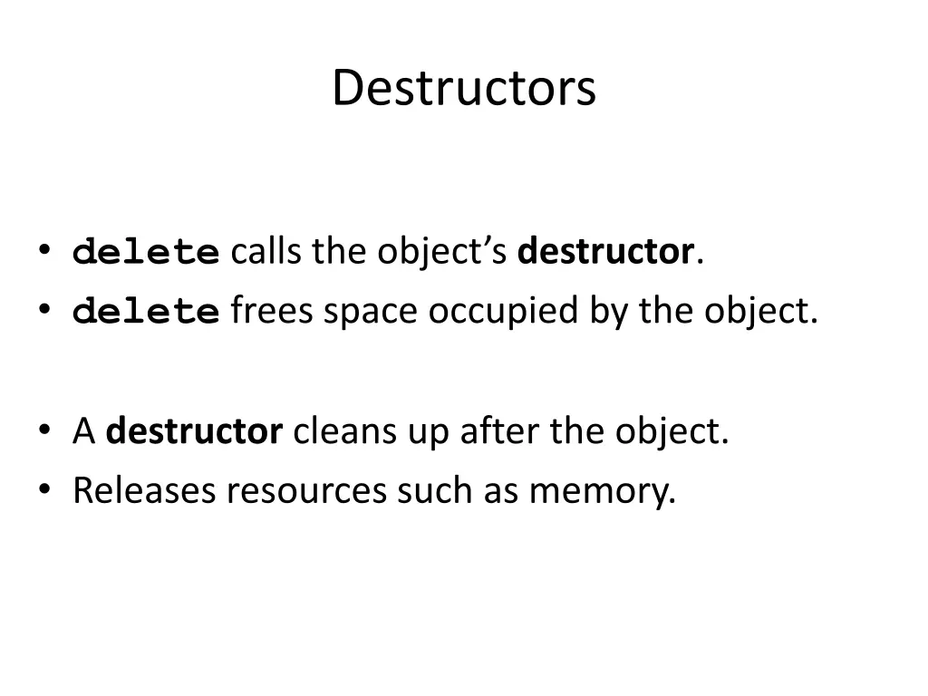 destructors