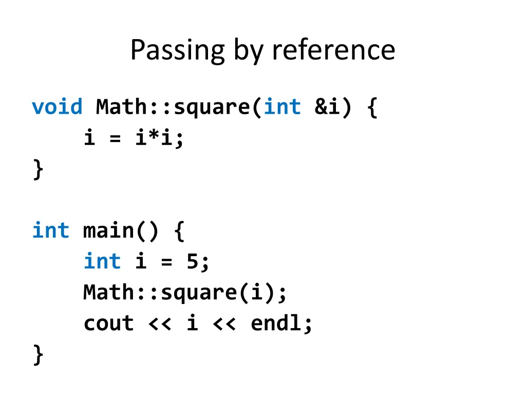 passing by reference