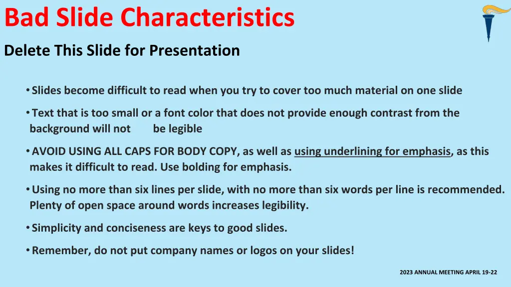 bad slide characteristics 2