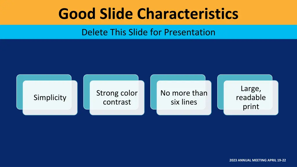 good slide characteristics delete this slide