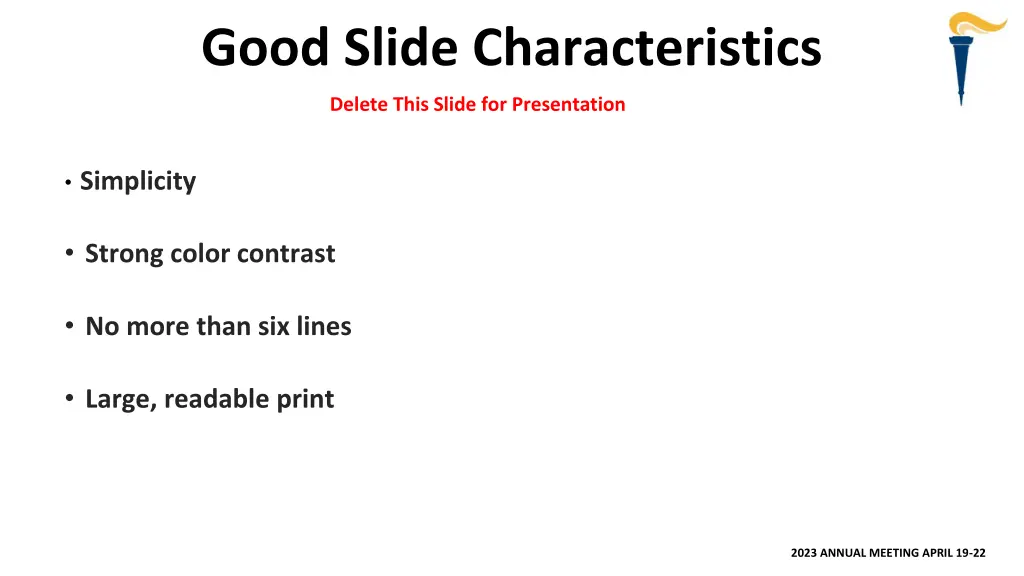 good slide characteristics