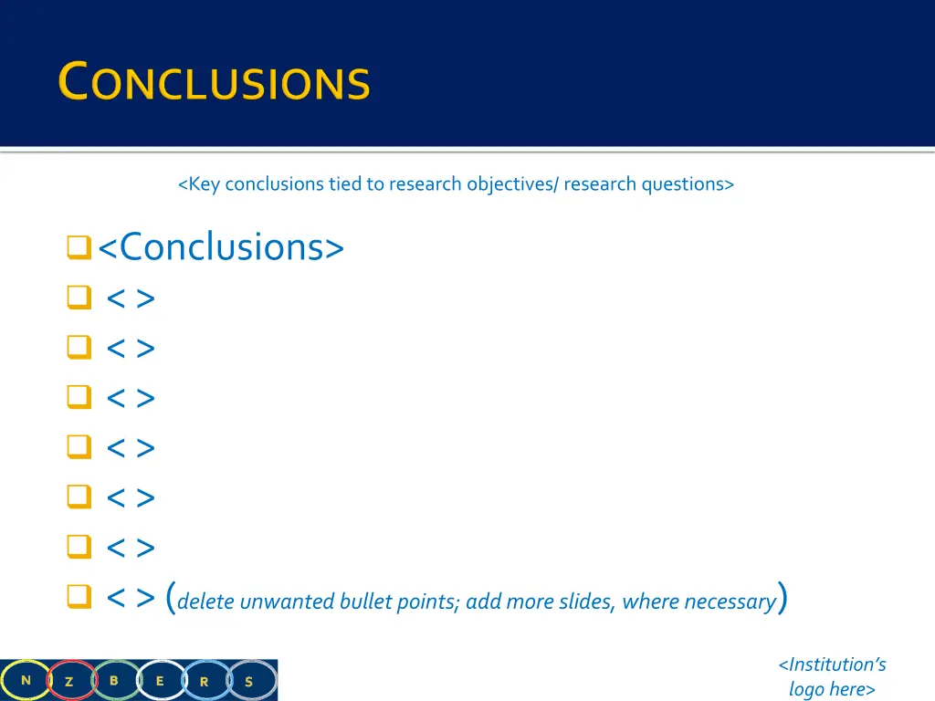 key conclusions tied to research objectives