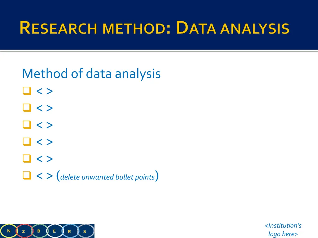 method of data analysis delete unwanted bullet