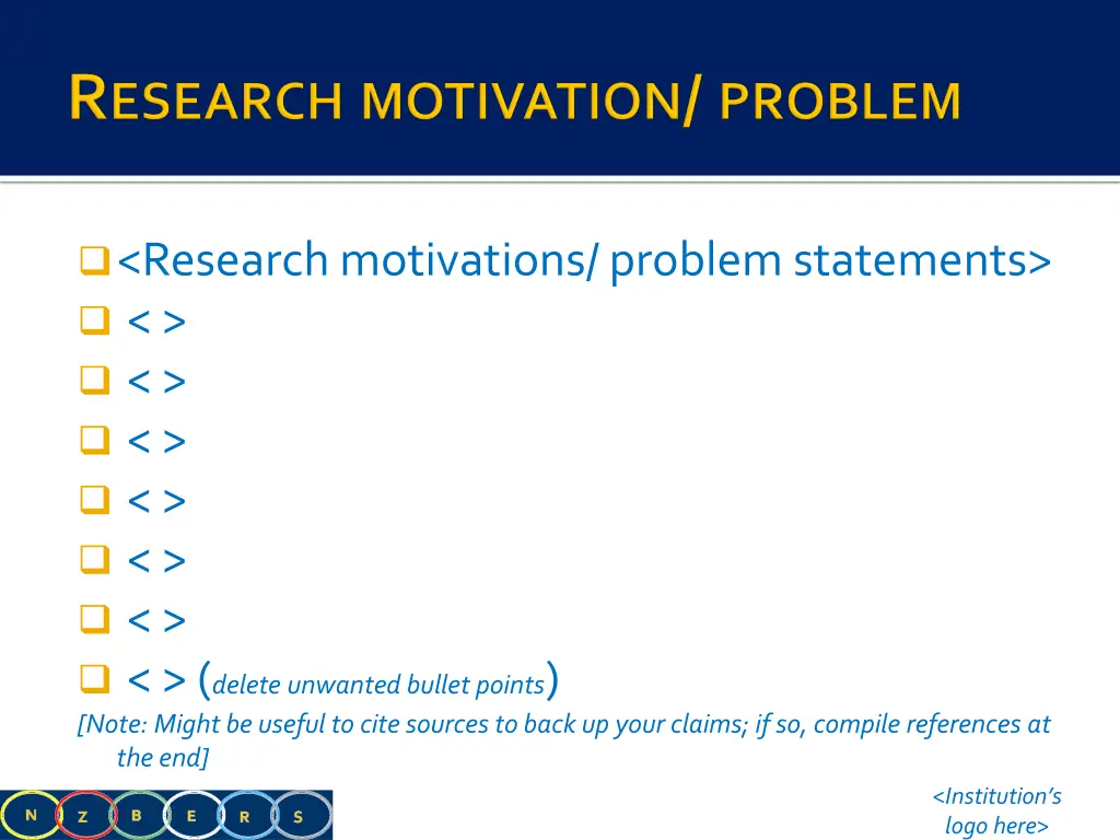 research motivations problem statements delete