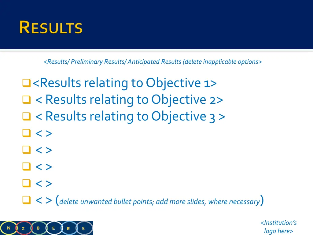 results preliminary results anticipated results