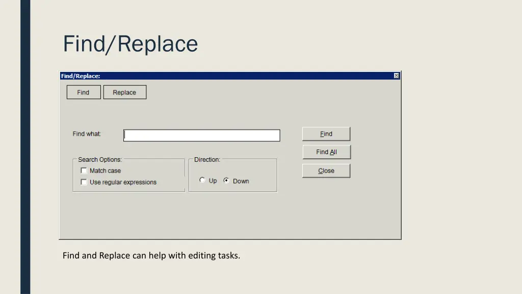 find replace