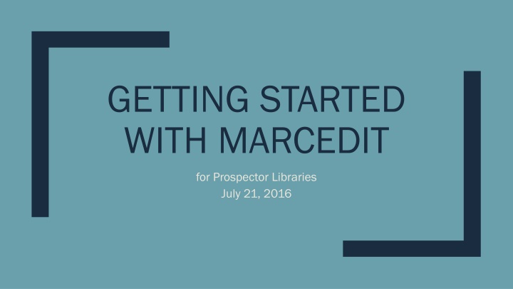 getting started with marcedit