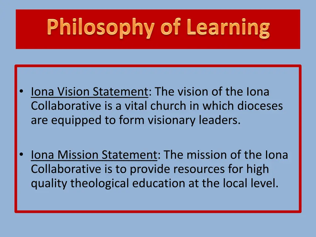 iona vision statement the vision of the iona