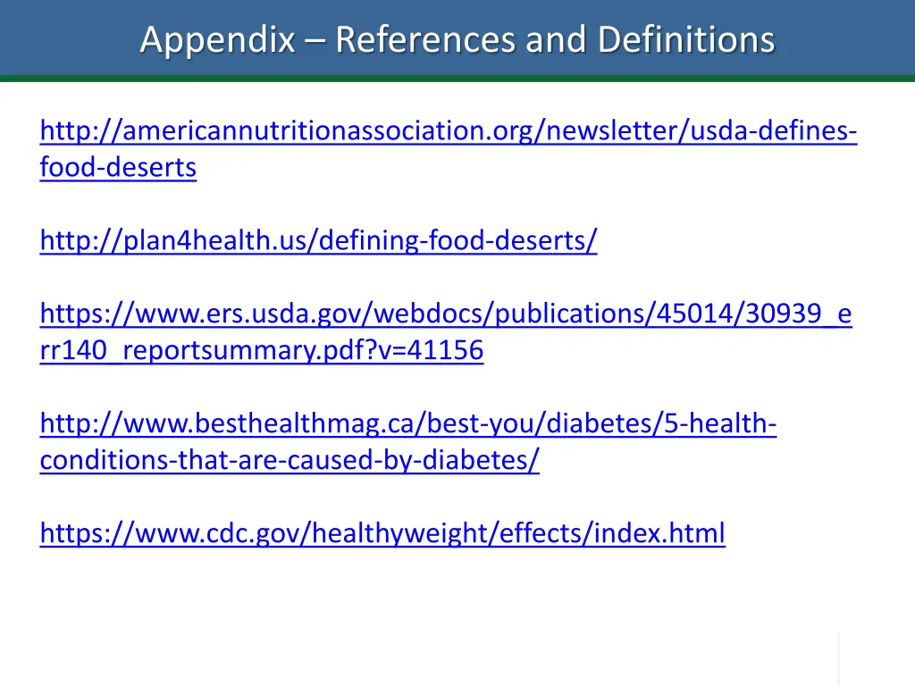 appendix references and definitions