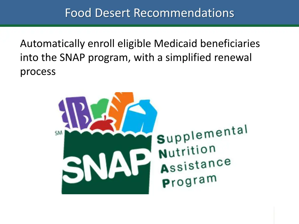 food desert recommendations 2