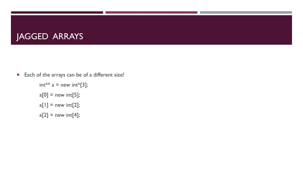 jagged arrays