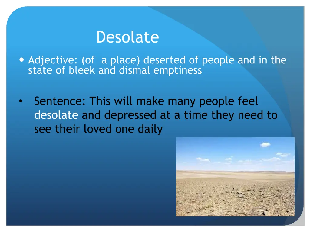 desolate