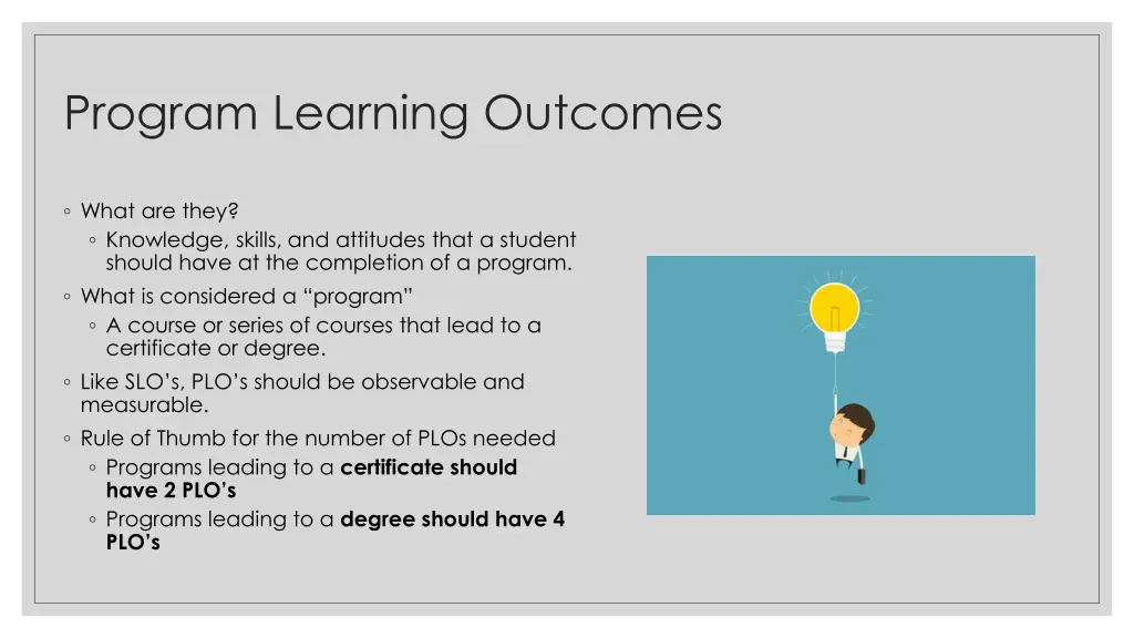 program learning outcomes