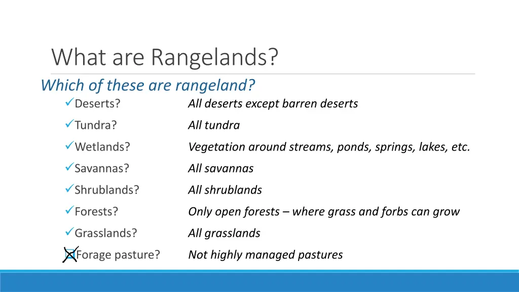 what are rangelands which of these are rangeland 1