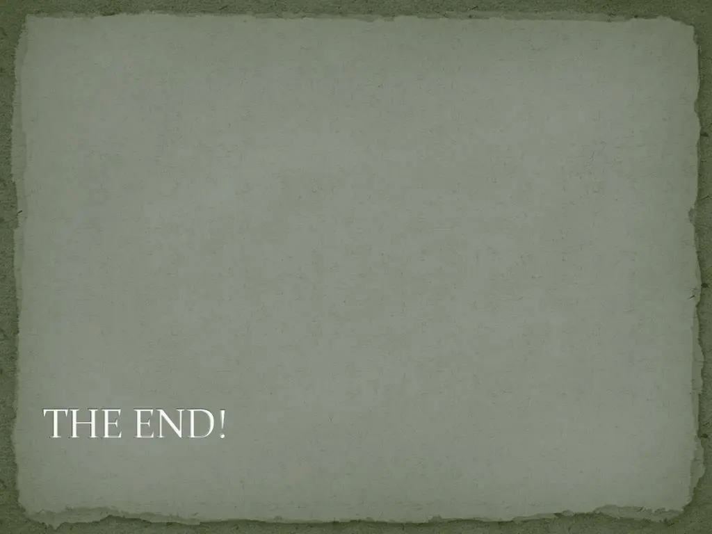 the end