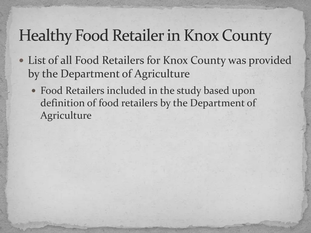 healthy food retailer in knox county 1