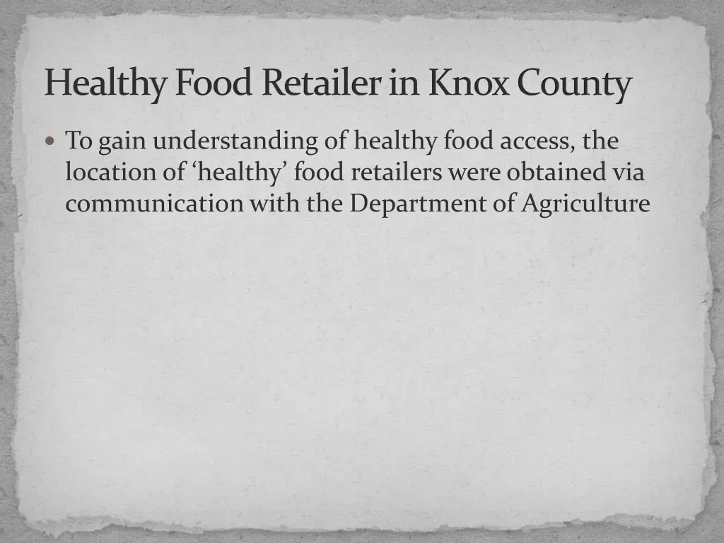 healthy food retailer in knox county