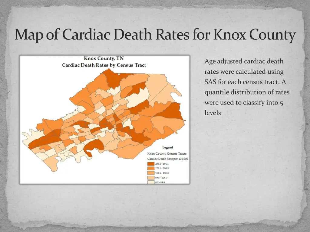 map of cardiac death rates for knox county