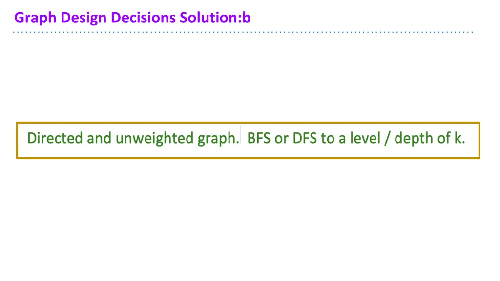 graph design decisions solution b