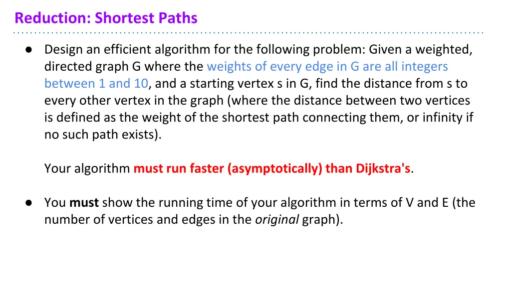 reduction shortest paths