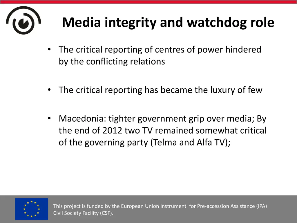 media integrity and watchdog role