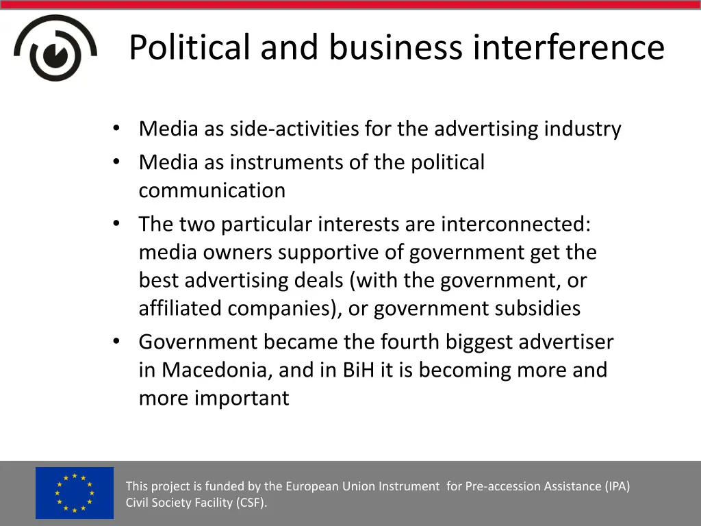 political and business interference