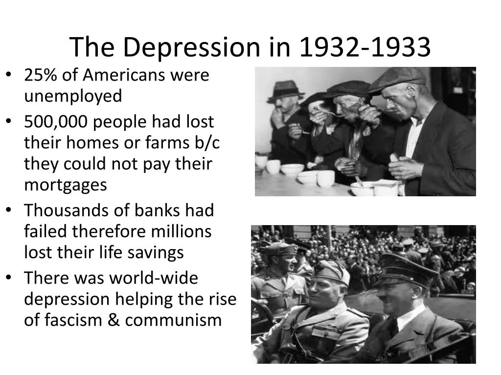 the depression in 1932 1933 25 of americans were