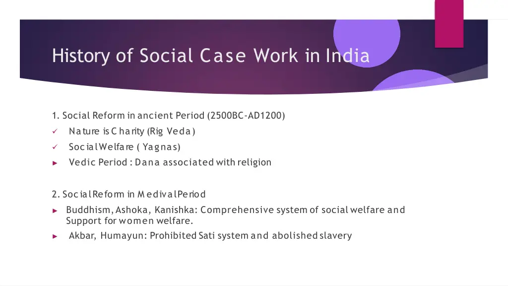 history of social case work in india