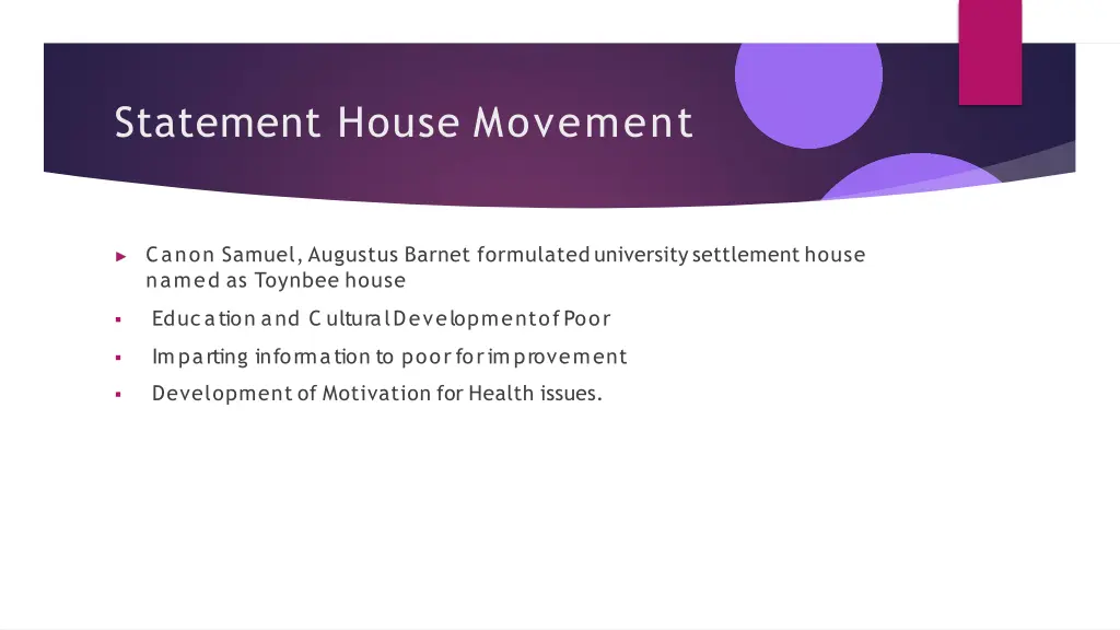 statement house movement