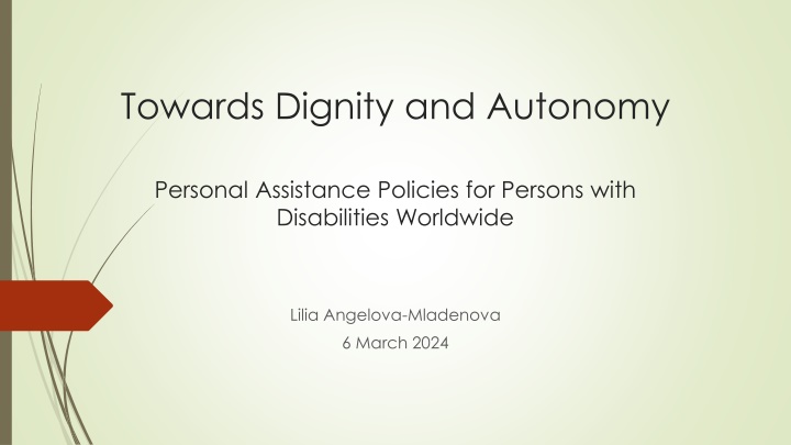 towards dignity and autonomy