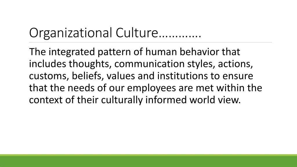 organizational culture