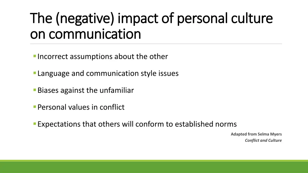 the negative impact of personal culture