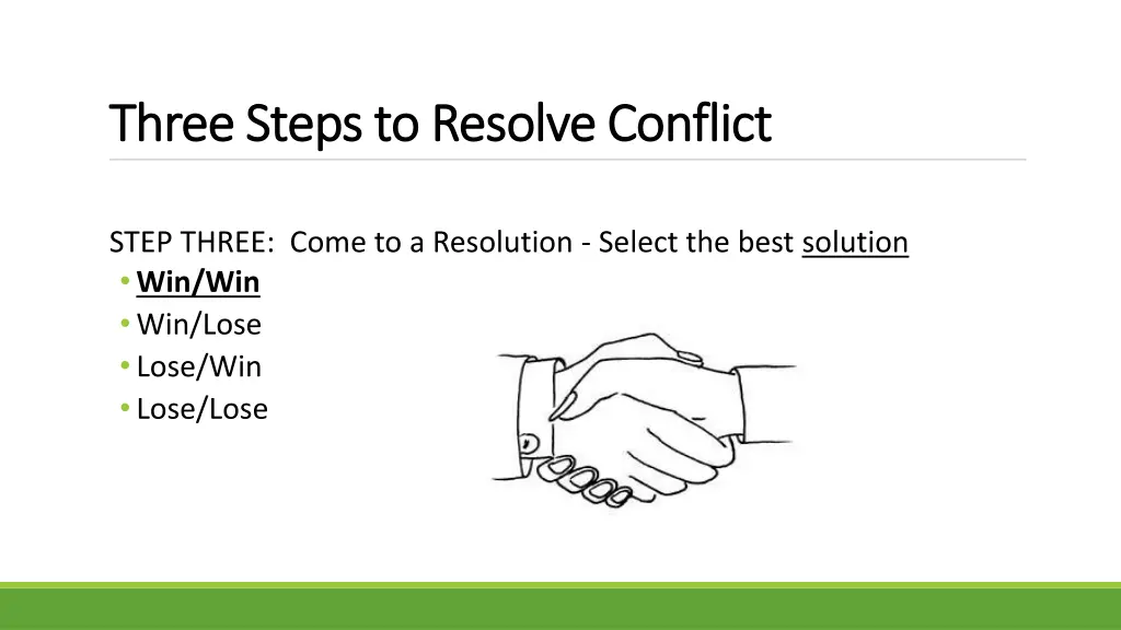 three steps to resolve conflict three steps 2