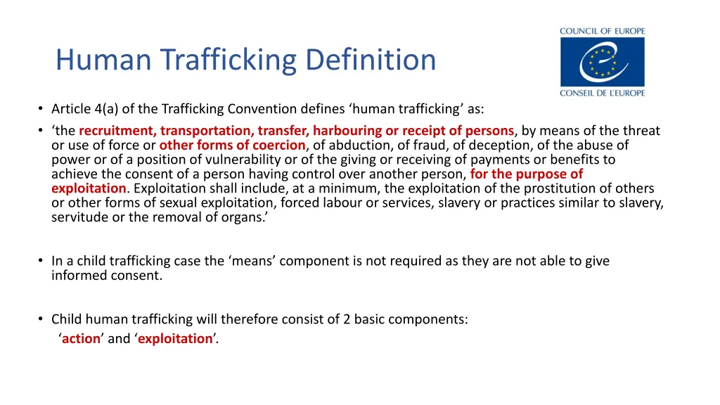 human trafficking definition