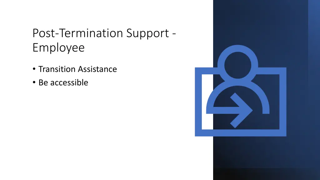 post termination support employee