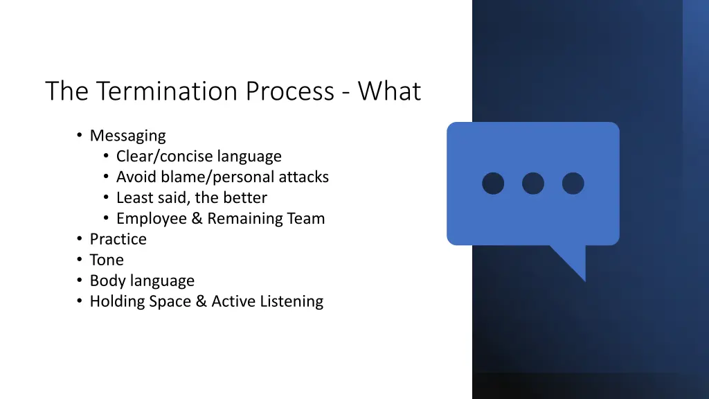 the termination process what