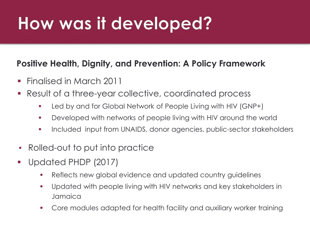 positive health dignity and prevention a policy