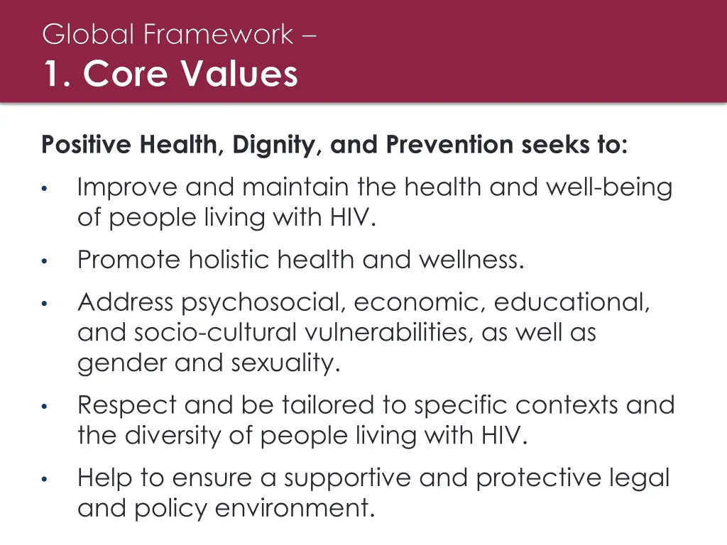 positive health dignity and prevention seeks