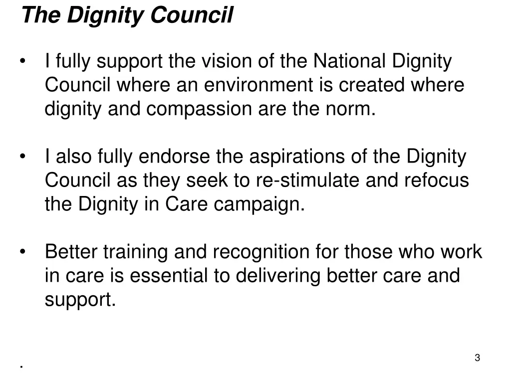 the dignity council